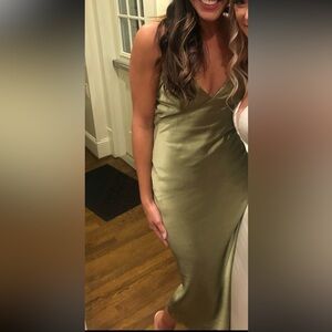 Hello Molly Olive Backless Dress